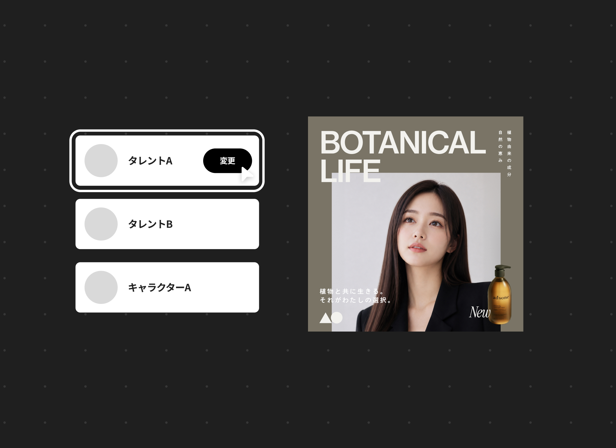 タレントを起用できる